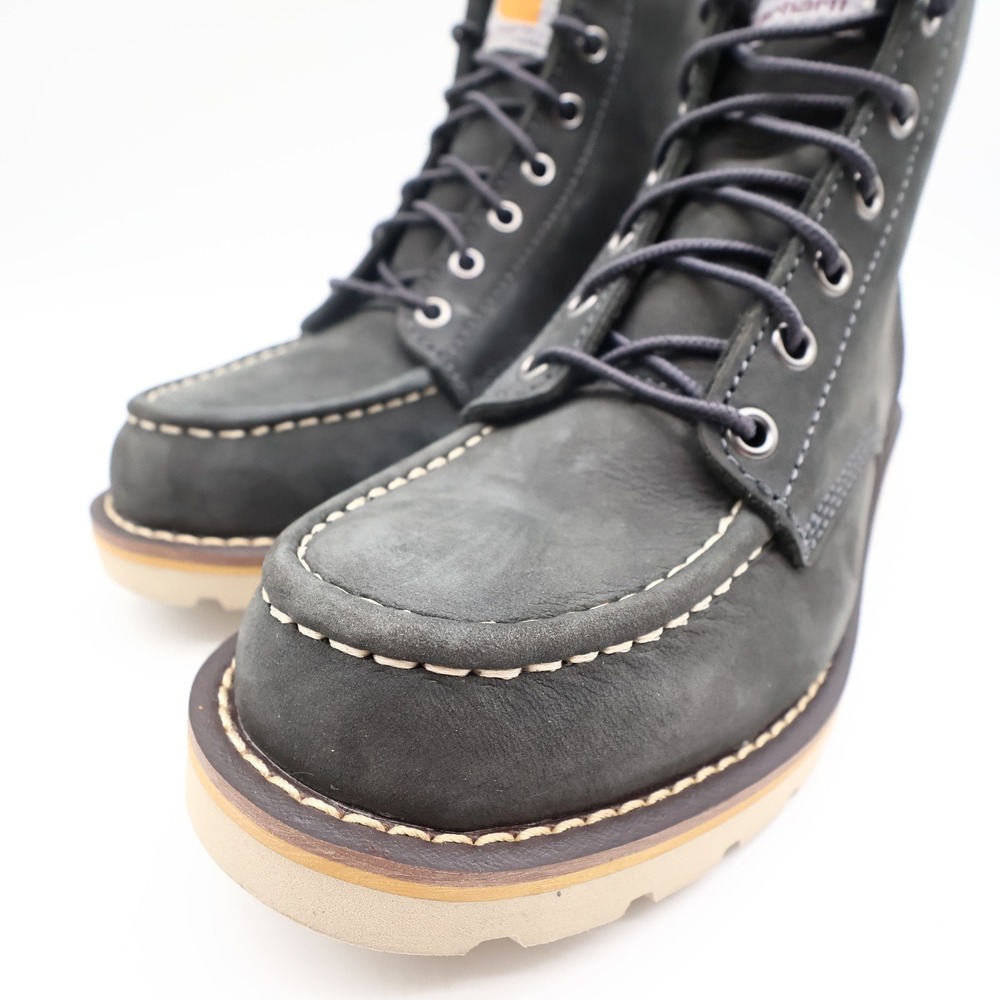 Carhartt Moc Toe Wedge Boot Womens 7.5 Black Leather Work Boots FW6027-W NWT - Picture 6 of 16